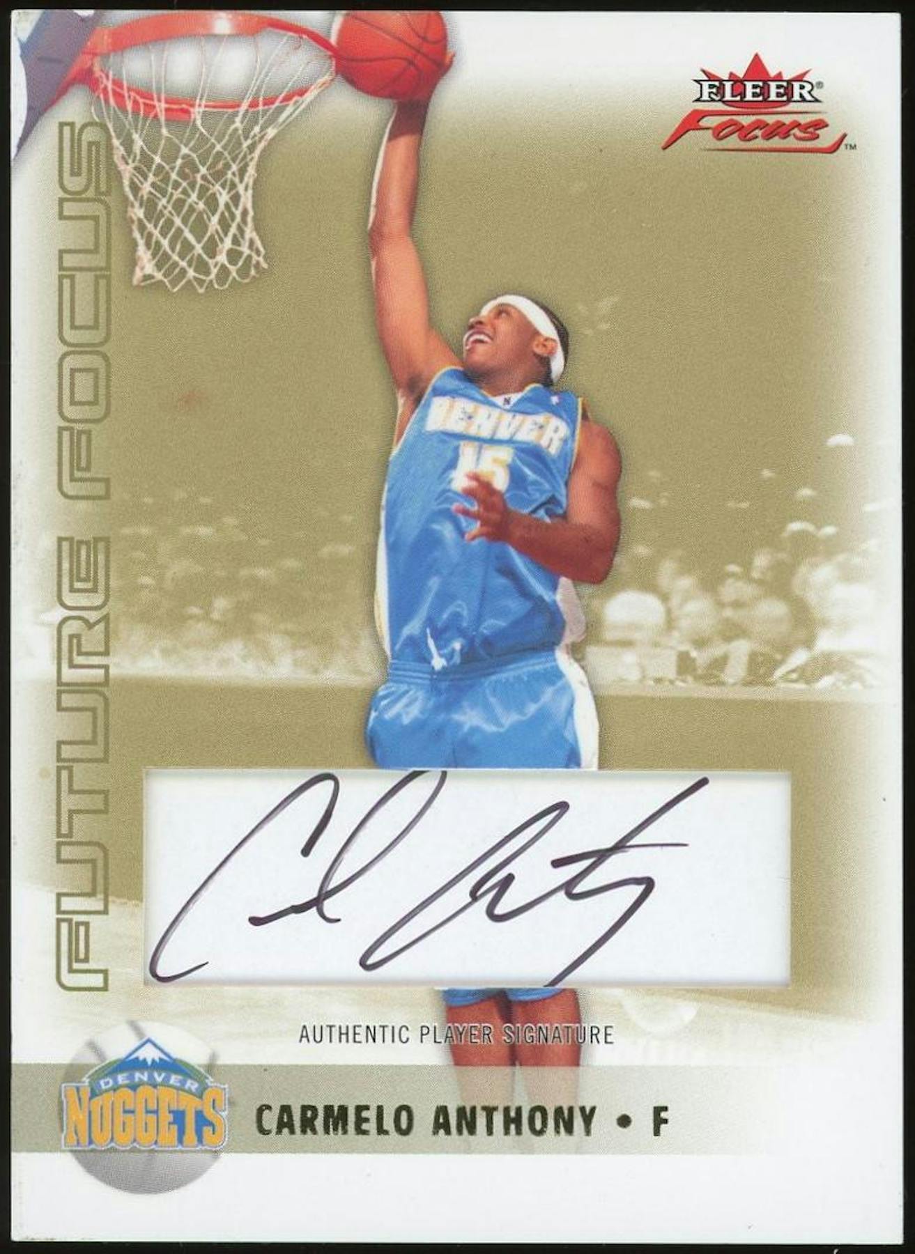 Carmelo Anthony Denver Nuggets Autographed 2003-04 Upper Deck