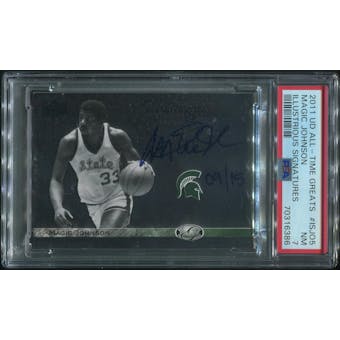 2011 Upper Deck All Time Greats Basketball #ISJO5 Magic Johnson Illustrious Signatures Auto #09/15 PSA 7 (NM)
