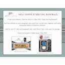 2023 Topps Sterling Baseball Hobby 4-Box Case - DACW Live 8 Spot Random Card Break #2