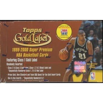 1999/00 Topps Gold Label Basketball Retail 24 Pack Box