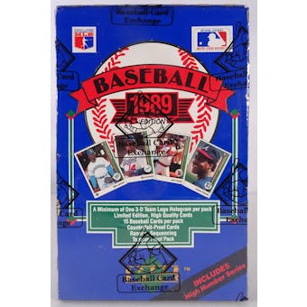 1989 Upper Deck High Series Baseball Hobby Box (BBCE) (FASC) (Reed Buy)