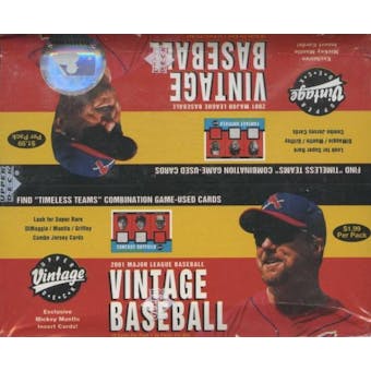 2001 Upper Deck Vintage Baseball Prepriced Box