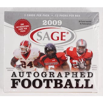 2009 Sage Autographed Football Hobby Box