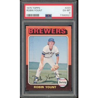 1975 Topps #223 Robin Yount RC PSA 6 *0521 (Reed Buy)