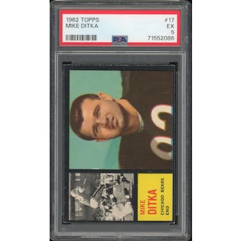 1962 Topps #17 Mike Ditka RC PSA 5 *2086 (Reed Buy)