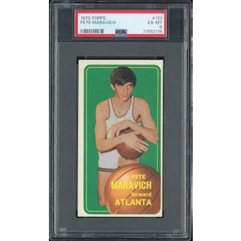 1970/71 Topps #123 Pete Maravich RC PSA 6 *2116 (Reed Buy)