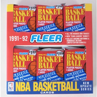 1991/92 Fleer Series 2 Basketball Jumbo Box (No Wrap) (Reed Buy)
