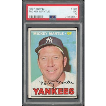 1967 Topps #150 Mickey Mantle PSA 5 *3847 (Reed Buy)