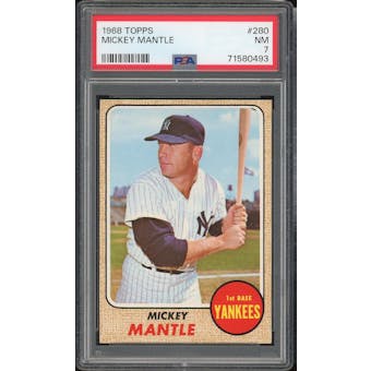 1968 Topps #280 Mickey Mantle PSA 7 *0493 (Reed Buy)
