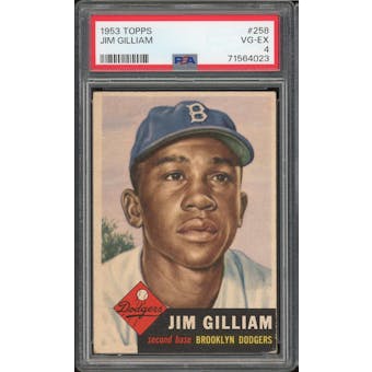 1953 Topps #258 Jim Gilliam RC PSA 4 *4023 (Reed Buy)