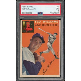 1954 Topps #1 Ted Williams PSA 3 *4028 (Reed Buy)