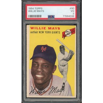 1954 Topps #90 Willie Mays PSA 3 *4038 (Reed Buy)