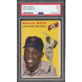 1954 Topps #90 Willie Mays PSA 3 *4040 (Reed Buy)
