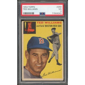 1954 Topps #250 Ted Williams PSA 3 *4043 (Reed Buy)