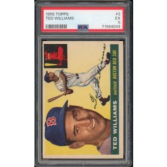 1955 Topps #2 Ted Williams PSA 5 *4044 (Reed Buy)