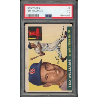 1955 Topps #2 Ted Williams PSA 1.5 *4045 (Reed Buy)