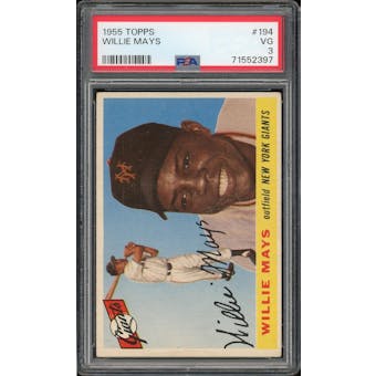 1955 Topps #194 Willie Mays PSA 3 *2397 (Reed Buy)