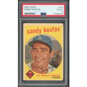 1959 Topps #163 Sandy Koufax PSA 4 *9494 (Reed Buy)