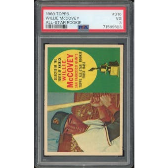 1960 Topps #316 Willie McCovey RC PSA 3 *9503 (Reed Buy)
