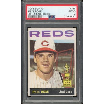 1964 Topps #125 Pete Rose PSA 2 *3832 (Reed Buy)