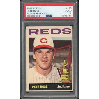 1964 Topps #125 Pete Rose PSA 2 *3834 (Reed Buy)