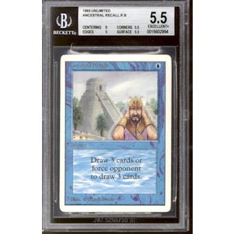 Magic the Gathering Unlimited Ancestral Recall BGS 5.5 (9, 5.5, 5, 5.5)