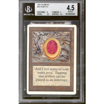 Magic the Gathering Unlimited Mox Ruby BGS 4.5 (8, 5, 4.5, 4.5)