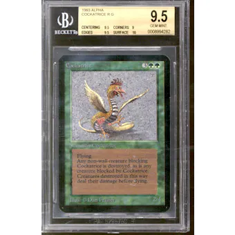Magic the Gathering Alpha Cockatrice BGS 9.5 (9.5, 9, 9.5, 10) GEM MINT POP 8
