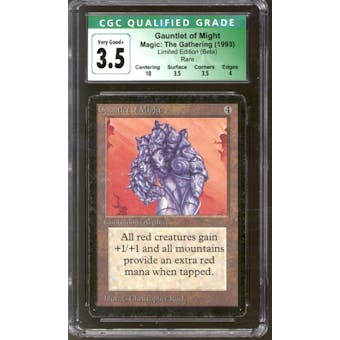 Magic the Gathering Beta Gauntlet of Might CGC 3.5 INKED HEAVILY PLAYED (HP)