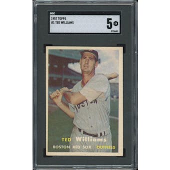 1957 Topps #1 Ted Williams SGC 5 *6601 (Reed Buy)