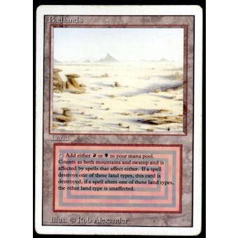 Magic the Gathering 3rd Ed Revised Badlands HEAVILY PLAYED (HP) *799
