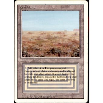 Magic the Gathering 3rd Ed Revised Scrubland HEAVILY PLAYED (HP) *512