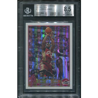 2003/04 Topps Chrome Basketball #111 LeBron James Rookie Refractor BGS 8.5 (NM-MT+)
