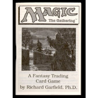Magic the Gathering Original Beta Rule Book