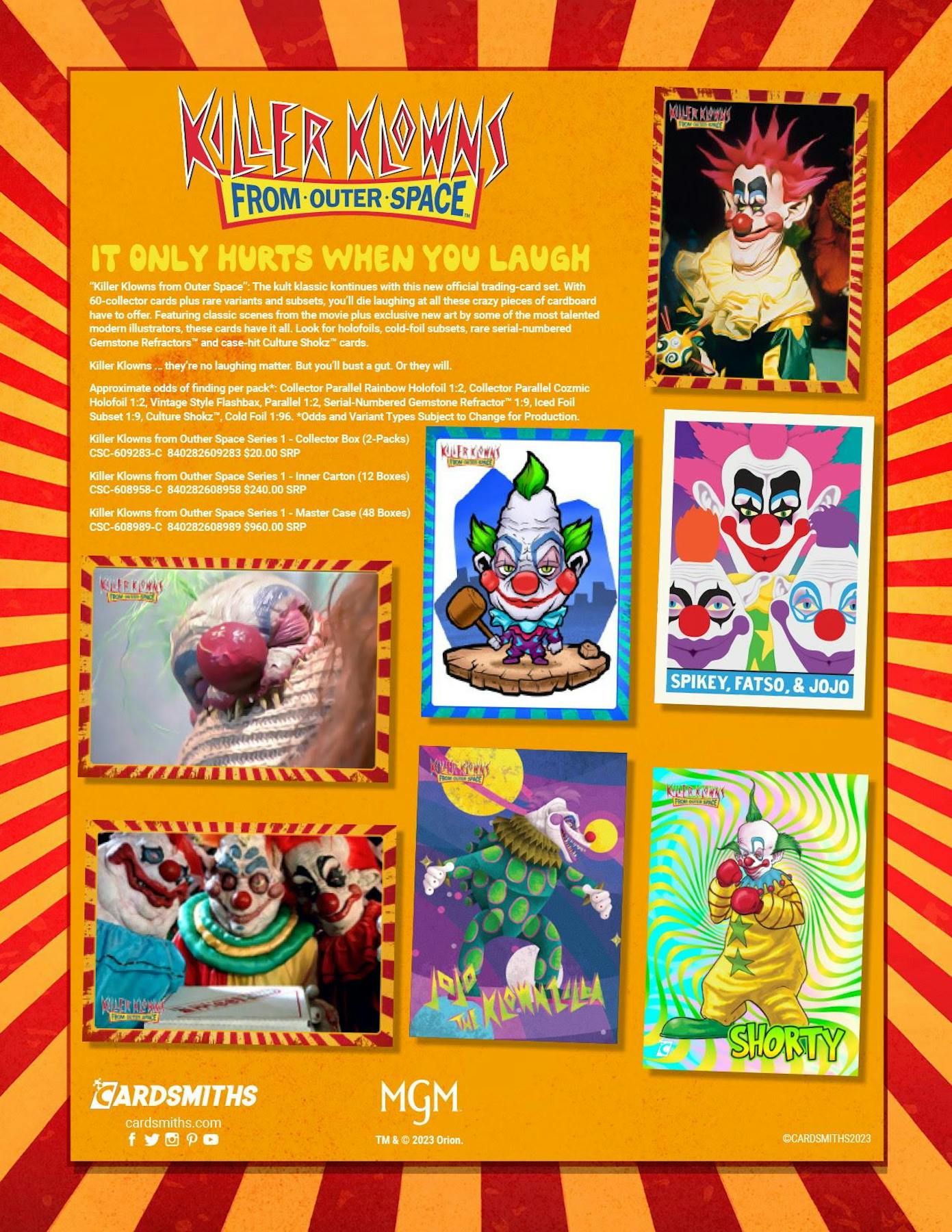 Killer Klowns From Outer Space Trading Cards Series 1 Collector Box ...
