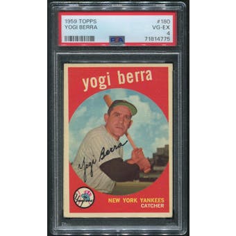 1959 Topps Baseball #180 Yogi Berra PSA 4 (VG-EX)