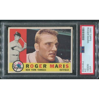 1960 Topps Baseball #377 Roger Maris PSA 2.5 (GOOD+)