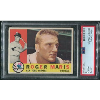 1960 Topps Baseball #377 Roger Maris PSA 4 (VG-EX)