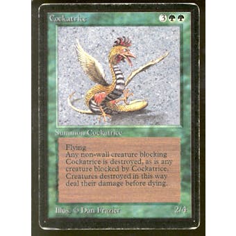 Magic the Gathering Beta Cockatrice HEAVILY PLAYED (HP) *319