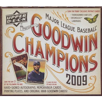 2009 Upper Deck Goodwin Champions Baseball Hobby Box