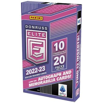 2022/23 Panini Donruss Elite Serie A Soccer Retail 20-Pack Box