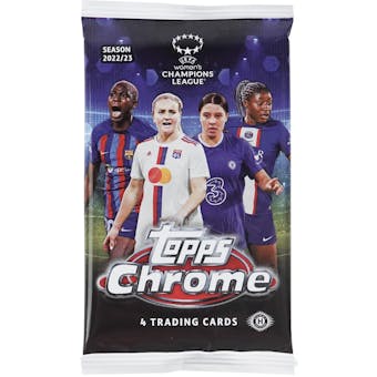 2022/23 Topps Chrome UEFA Women's Champions League Soccer Hobby Pack