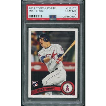 2011 Topps Update Baseball #US175 Mike Trout Rookie PSA 10 (GEM MT)