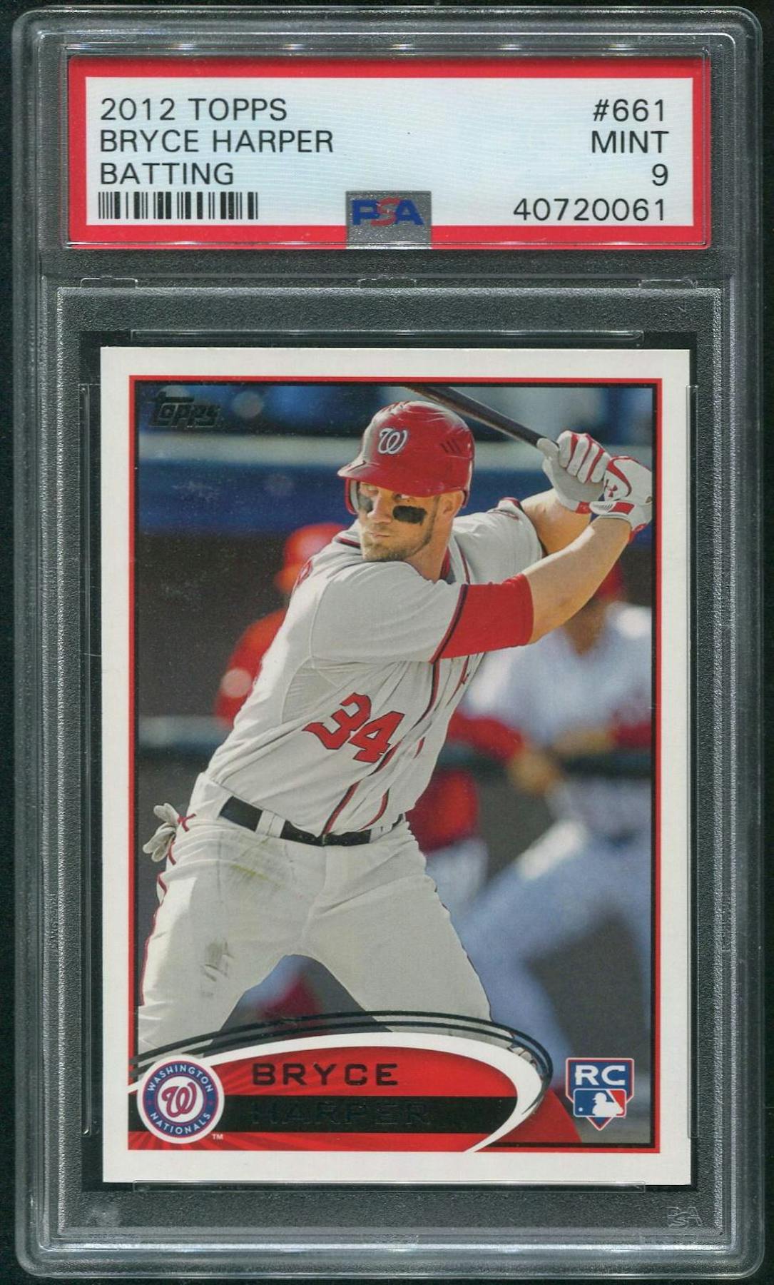  2012 Topps Baseball #661 Bryce Harper Rookie Card - Leg Up  Batting Variation : Collectibles & Fine Art