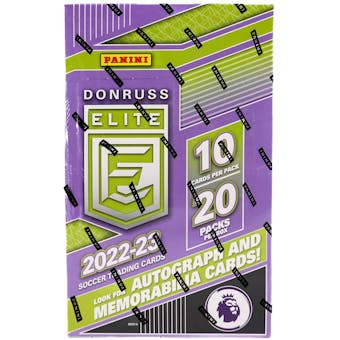 2022/23 Panini Donruss Elite Premier League EPL Soccer Retail 20-Pack Box