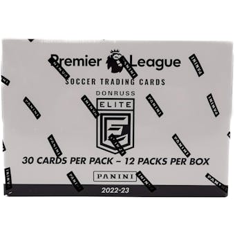 2022/23 Panini Donruss Elite Premier League EPL Soccer Jumbo Value 12-Pack Box