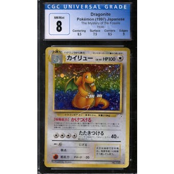 Pokemon Fossil Japanese Dragonite 149 CGC 8