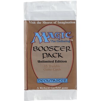 Magic the Gathering Unlimited Booster Pack - Incredibly Rare Vintage WOTC Sealed