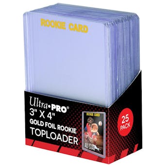 Ultra Pro 3x4 Rookie Card Gold Toploaders 25 Count Pack