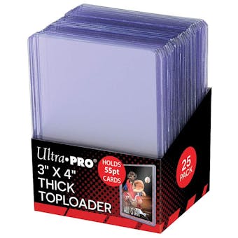 Ultra Pro 3x4 Thick 55pt. Toploaders (25 Count Pack)